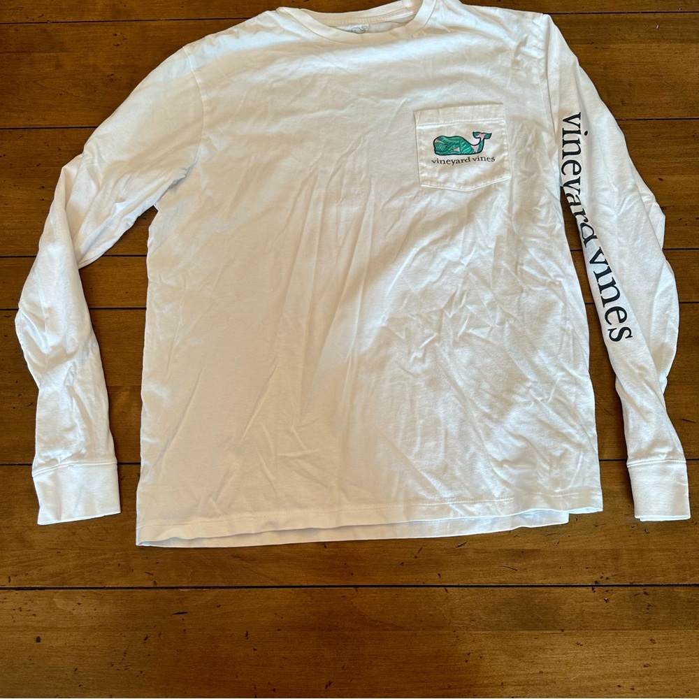 Vineyard Vines Men's White Long Sleeve Tee Size Small